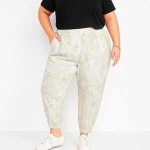 Old‎ Navy Active StretchTech XXL Joggers Crop Pants Green White Marble Plus Size